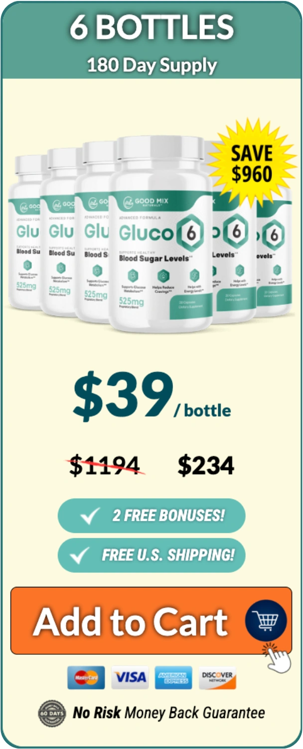 Gluco6 6 bottles